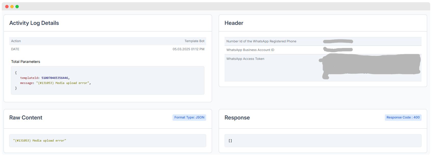 View Activity Log Detail